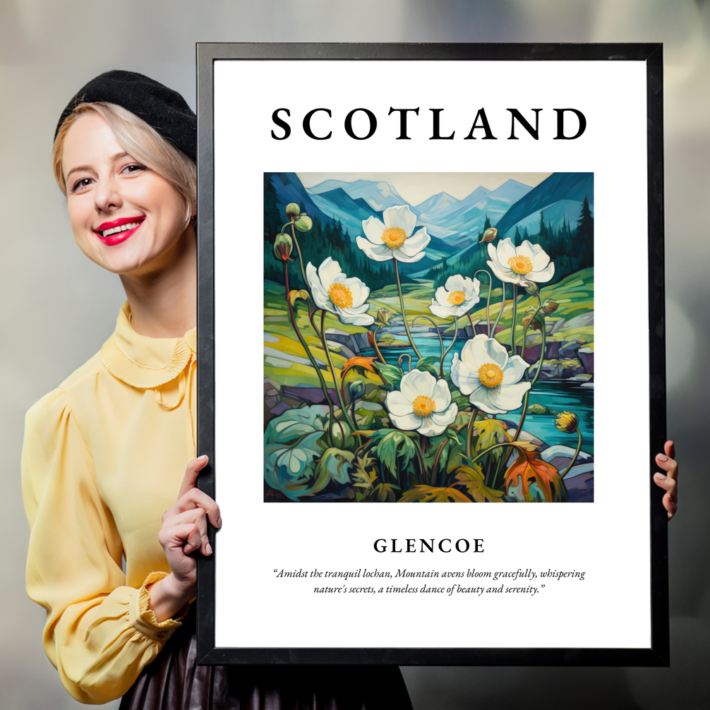 Person holding a poster of Glencoe