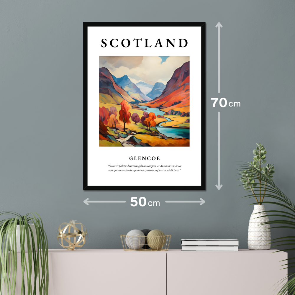 Poster of Glencoe hanging on a wall