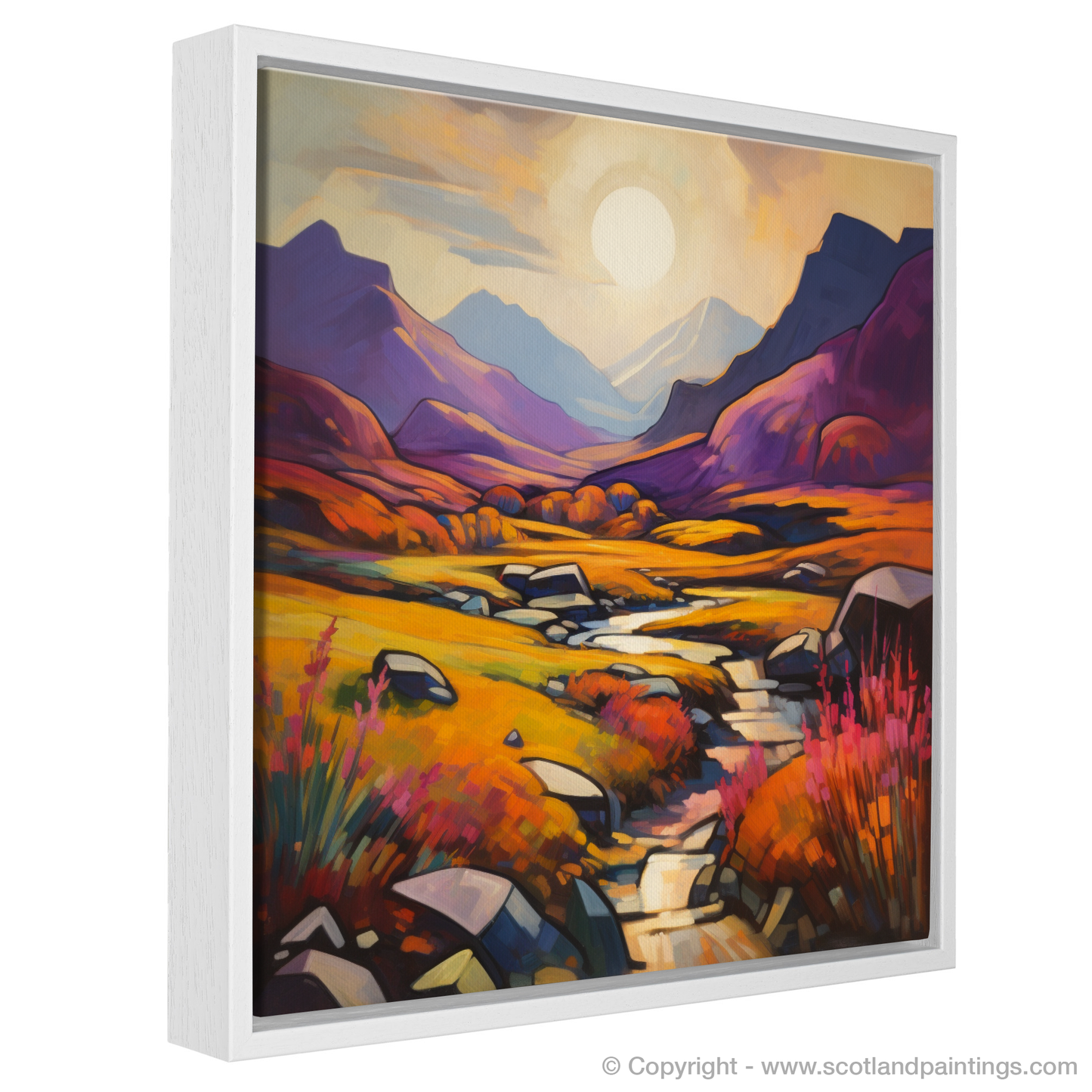 Golden Twilight in Glencoe: A Cubist Rhapsody