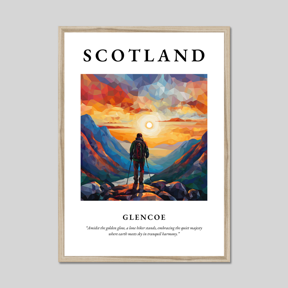 Poster in a natural frame with the word Scotland