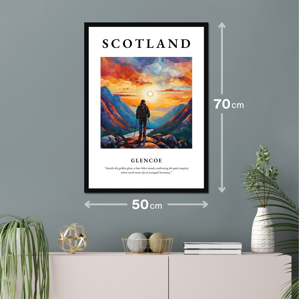 Poster of Glencoe hanging on a wall