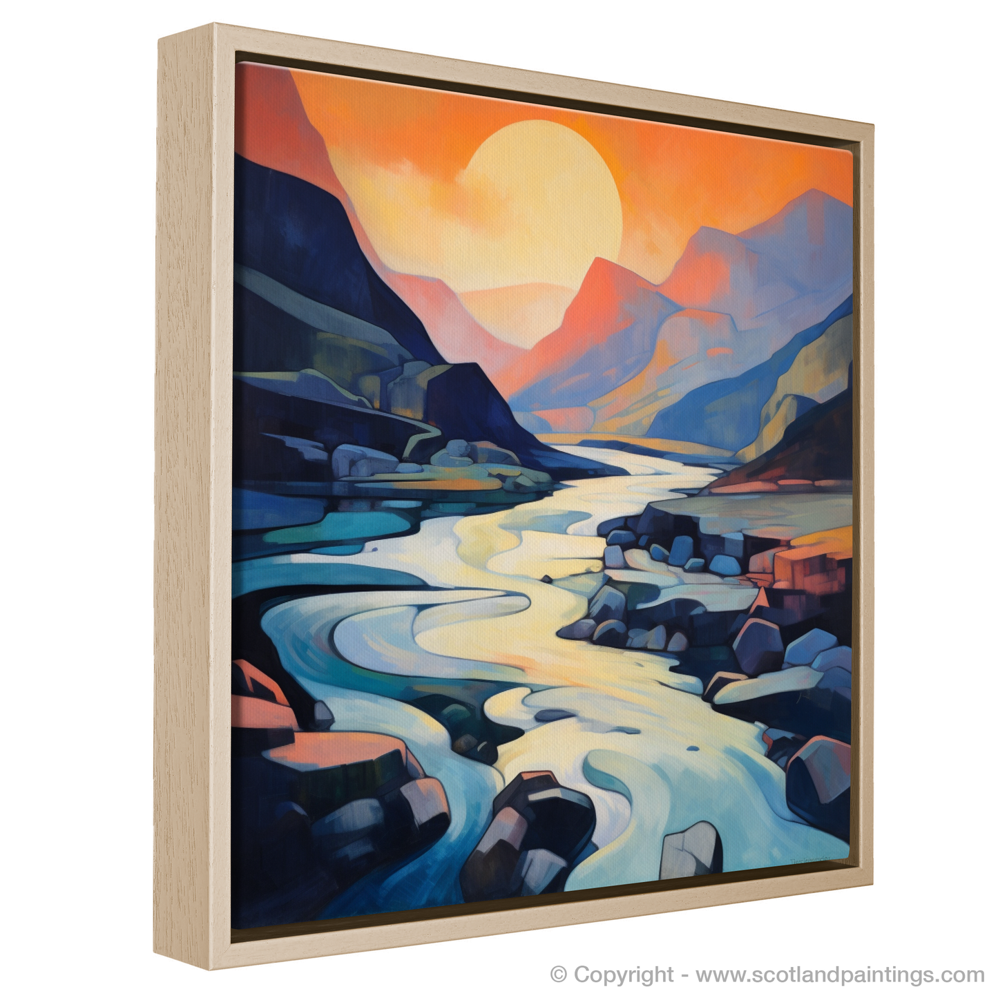 Dusk over River Coe: A Cubist Rhapsody