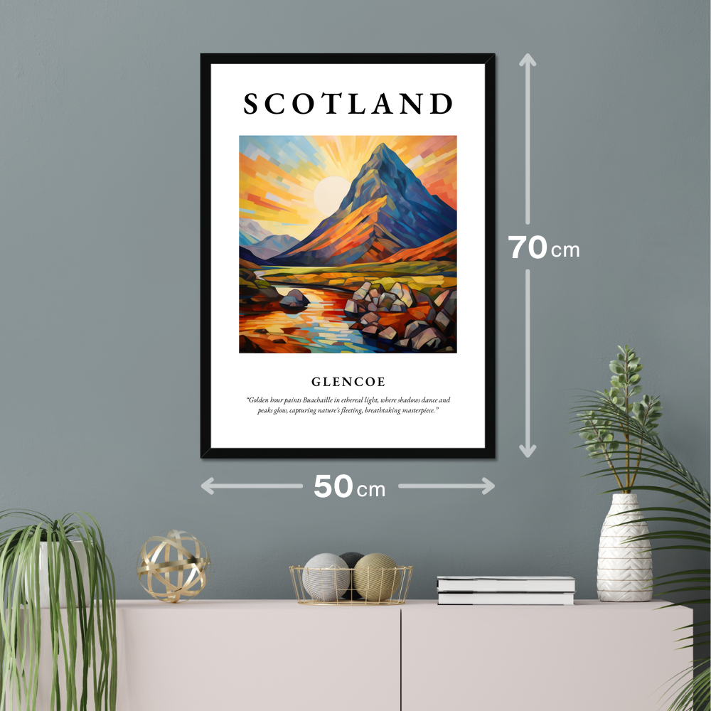 Poster of Glencoe hanging on a wall