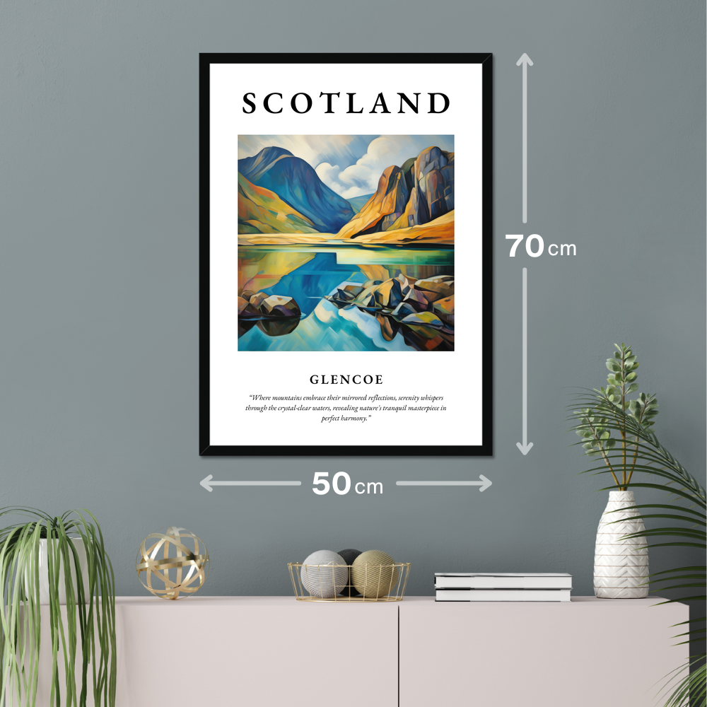 Poster of Glencoe hanging on a wall