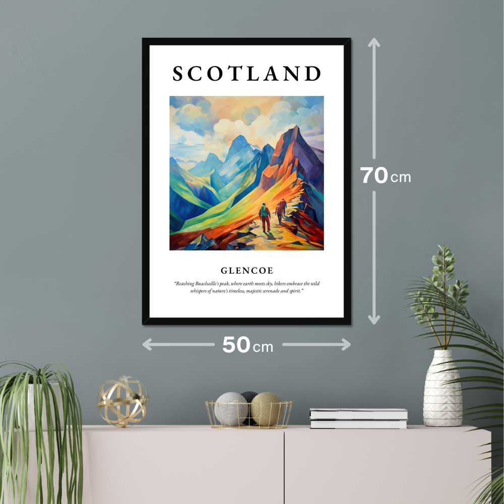 Poster of Glencoe hanging on a wall