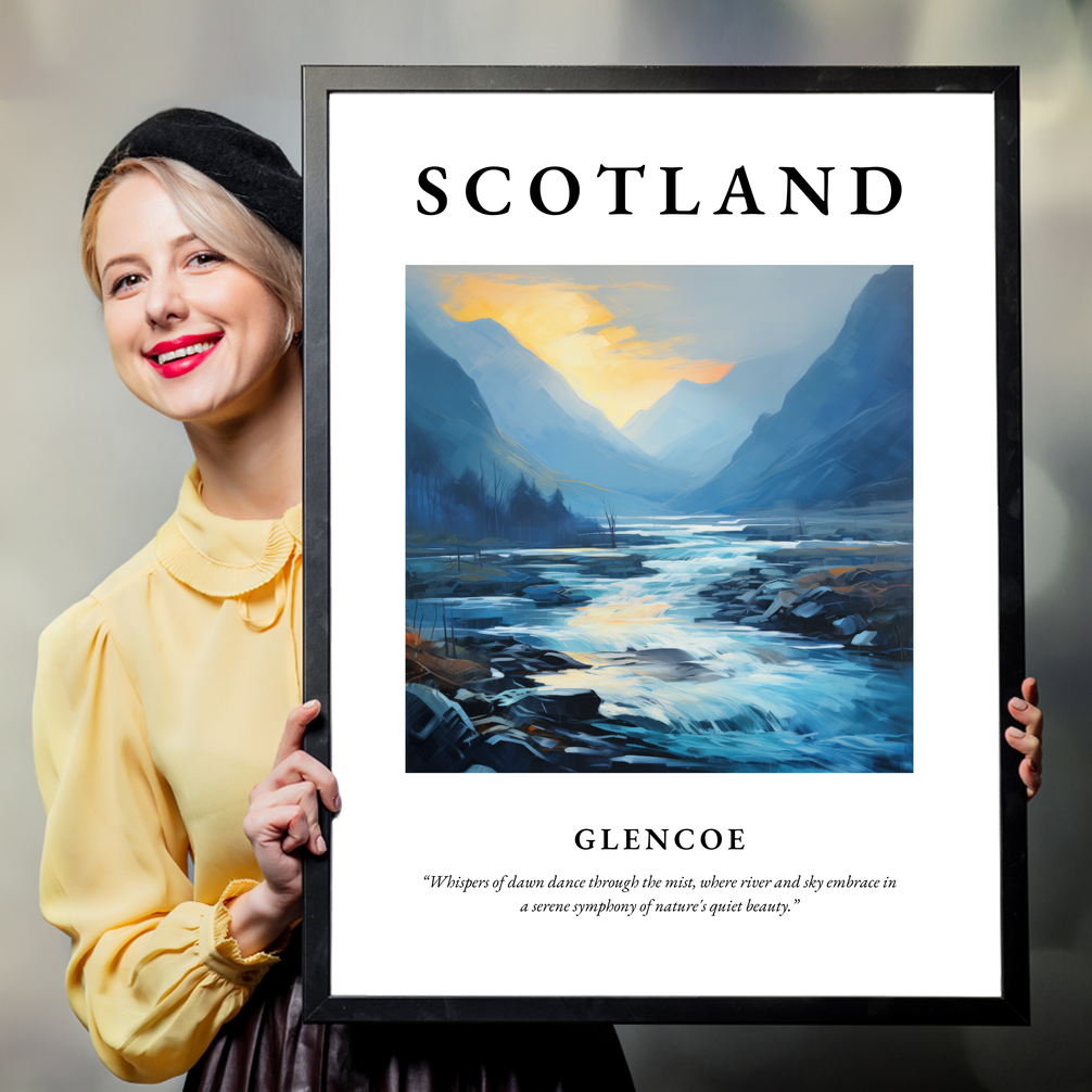 Person holding a poster of Glencoe