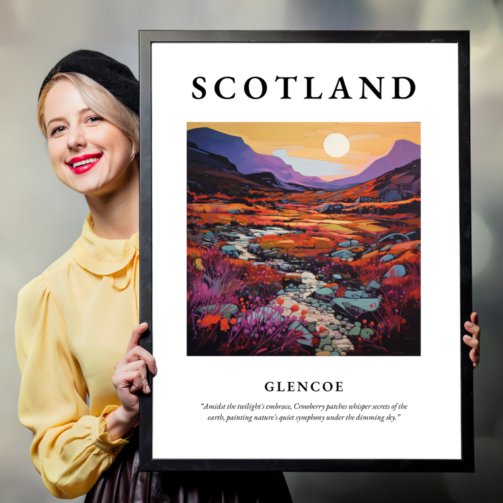 Person holding a poster of Glencoe