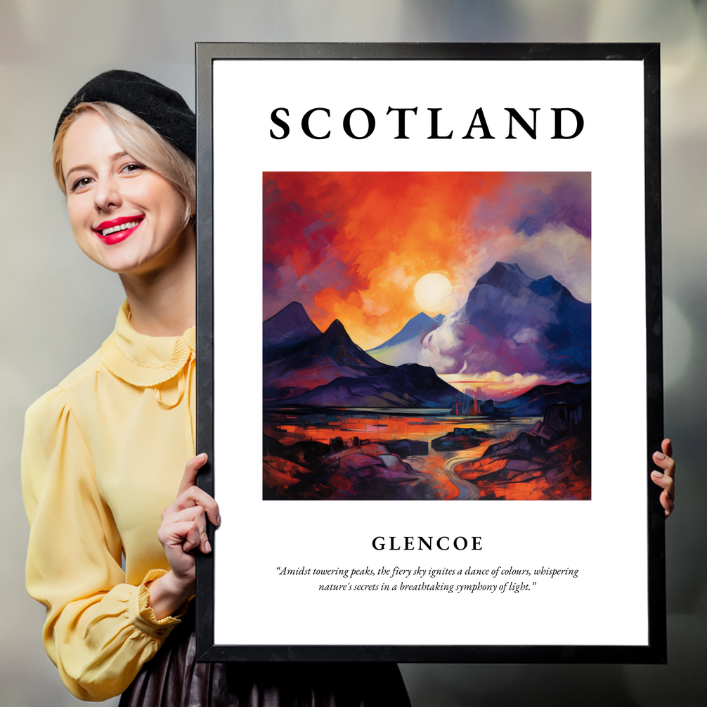 Person holding a poster of Glencoe