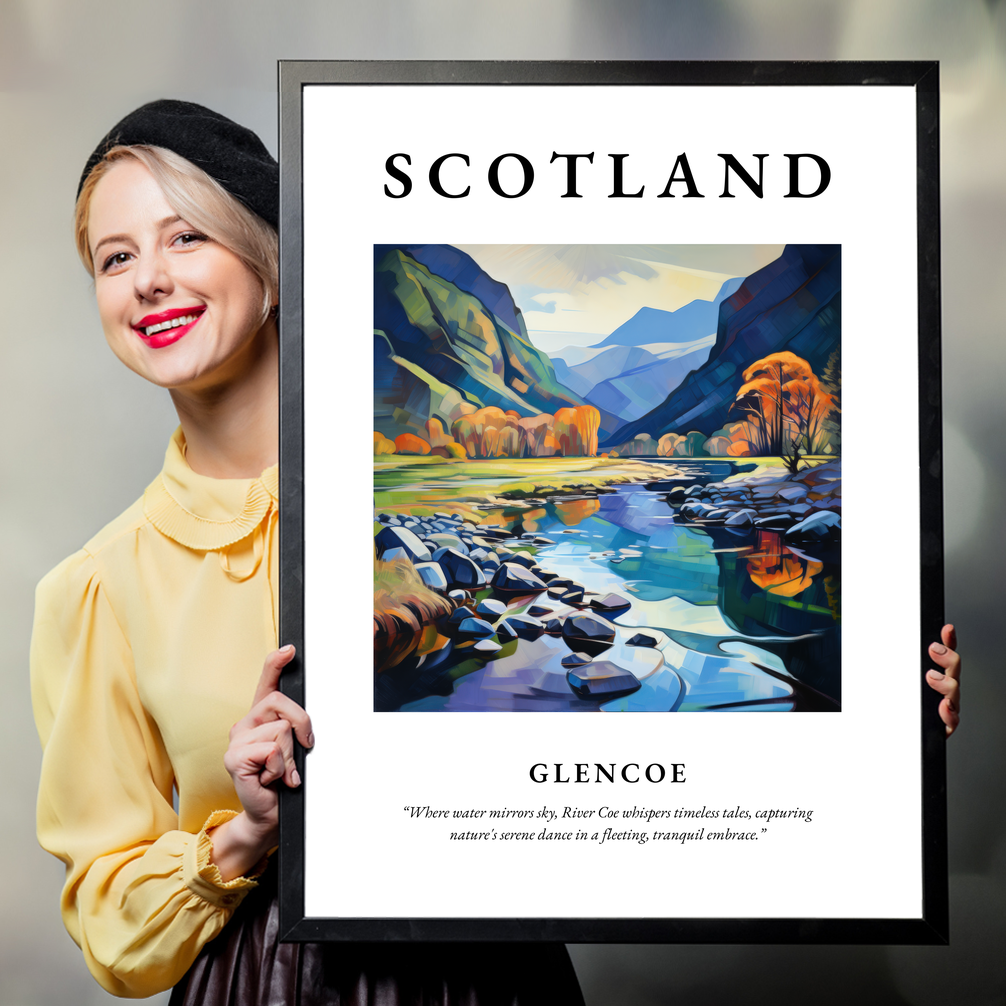 Person holding a poster of Glencoe