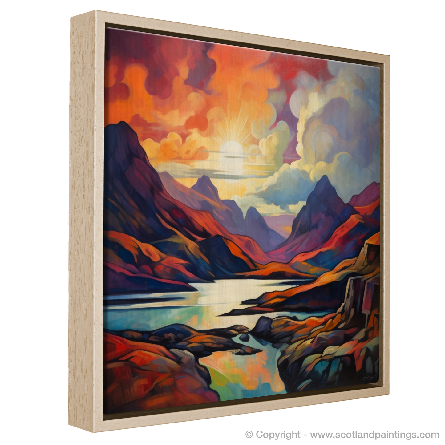 Cubist Sunset over Glencoe Highlands