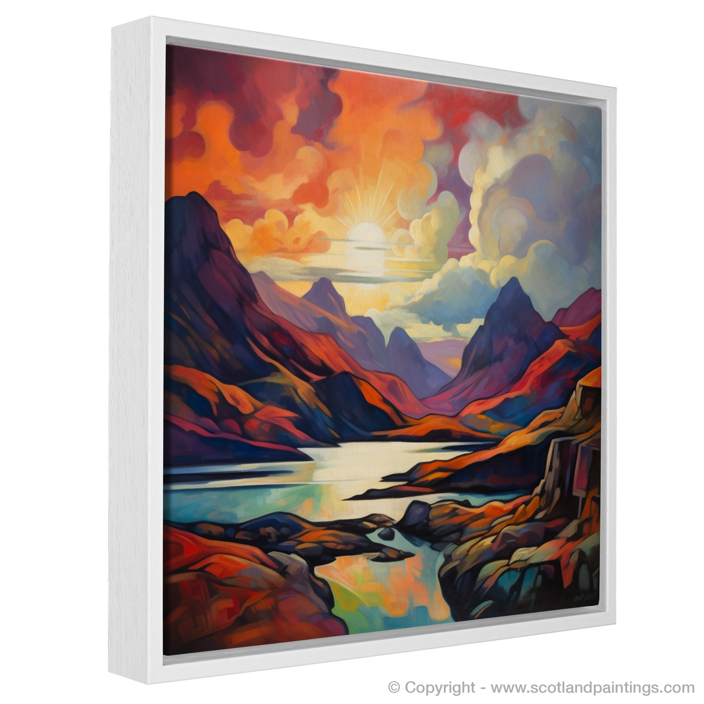 Cubist Sunset over Glencoe Highlands