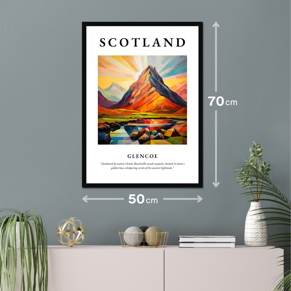 Poster of Glencoe hanging on a wall