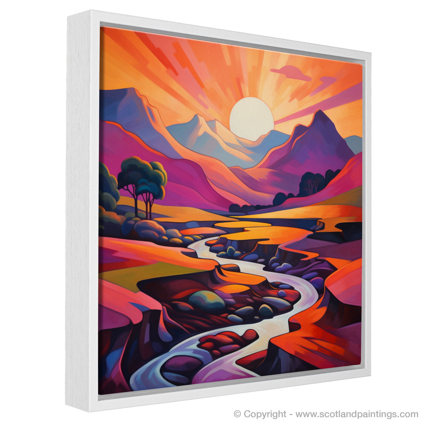 Cubist Twilight: A Surreal Encounter with Glencoe Sunset