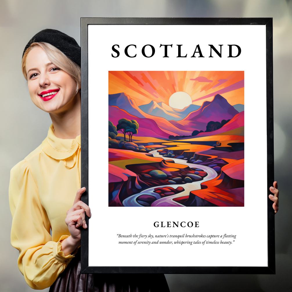 Person holding a poster of Glencoe