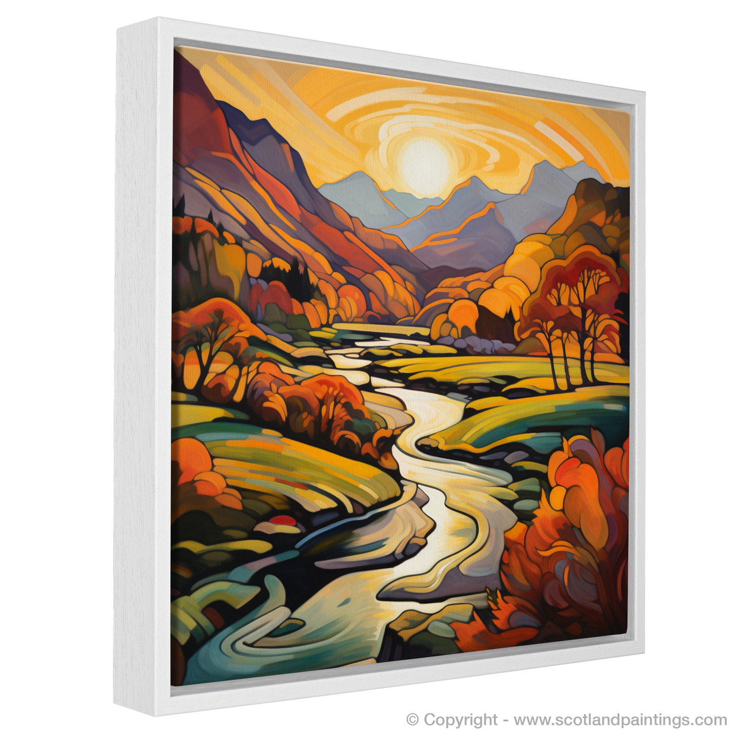 Golden Hour Serpentine: A Cubist Ode to Glencoe