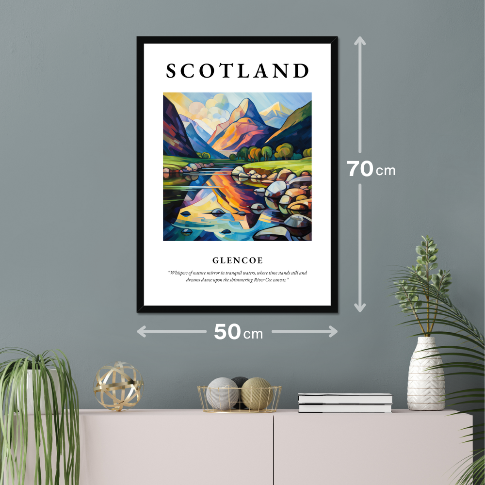 Poster of Glencoe hanging on a wall