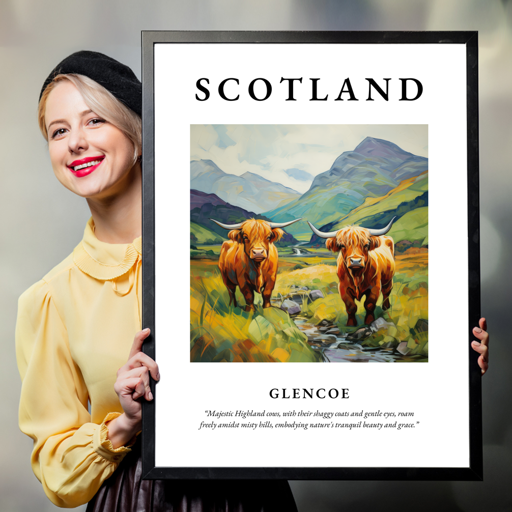 Person holding a poster of Glencoe