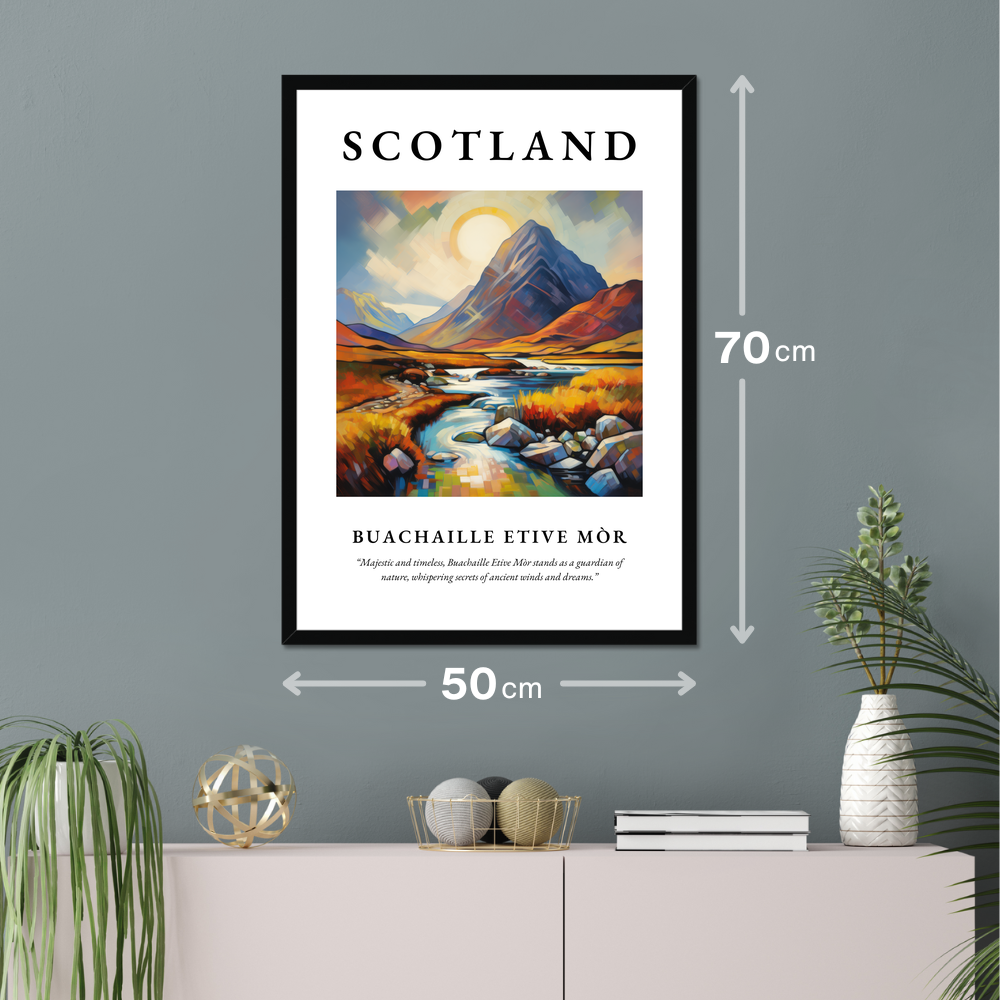 Poster of Buachaille Etive Mòr hanging on a wall