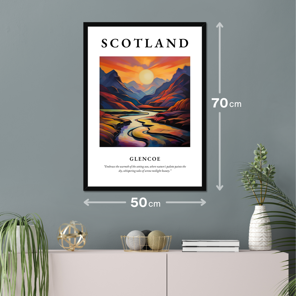 Poster of Glencoe hanging on a wall