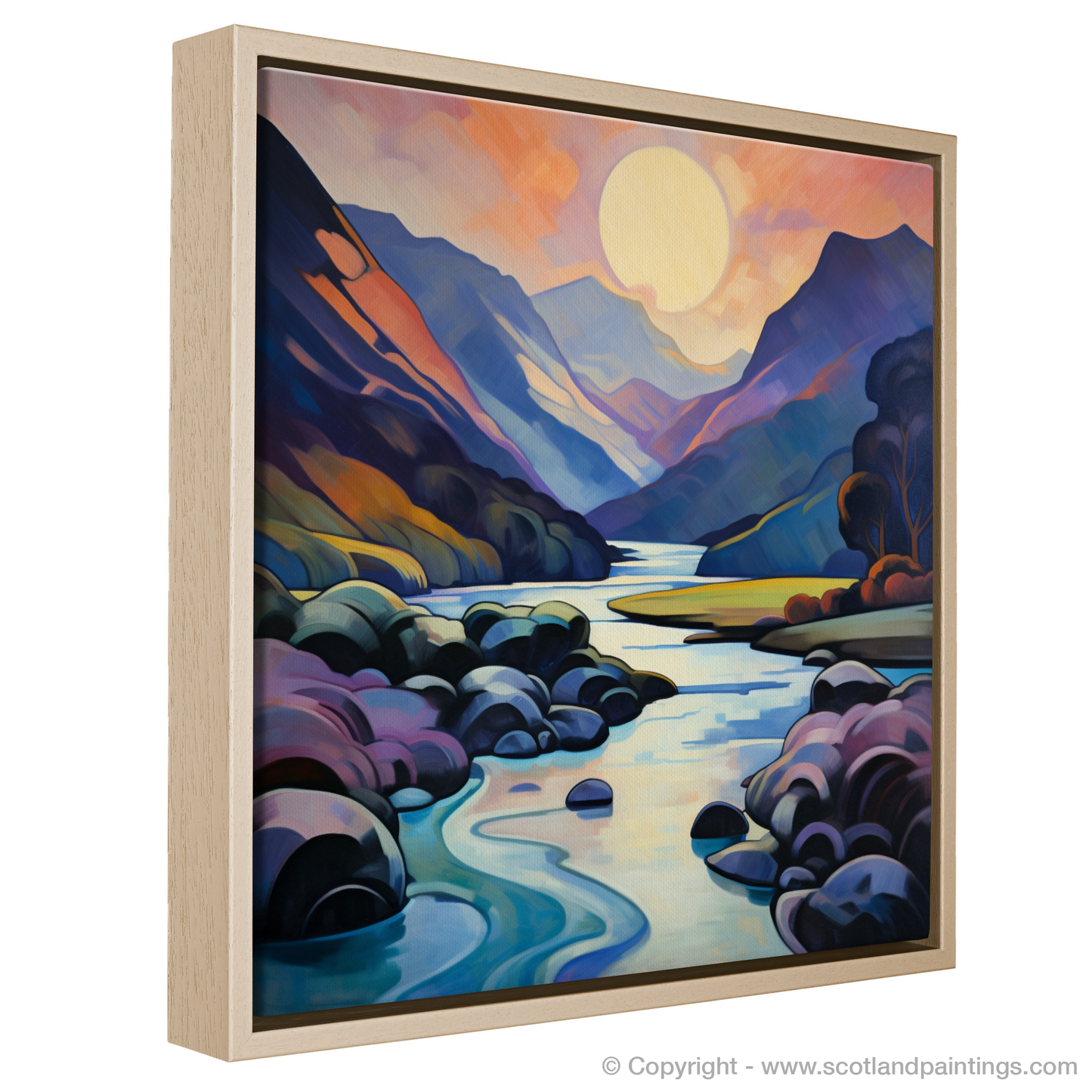 Cubist Twilight over River Coe in Glencoe