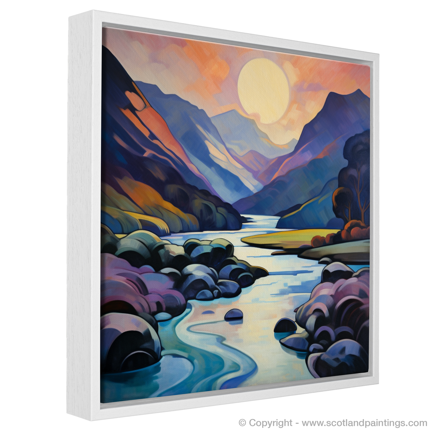 Cubist Twilight over River Coe in Glencoe