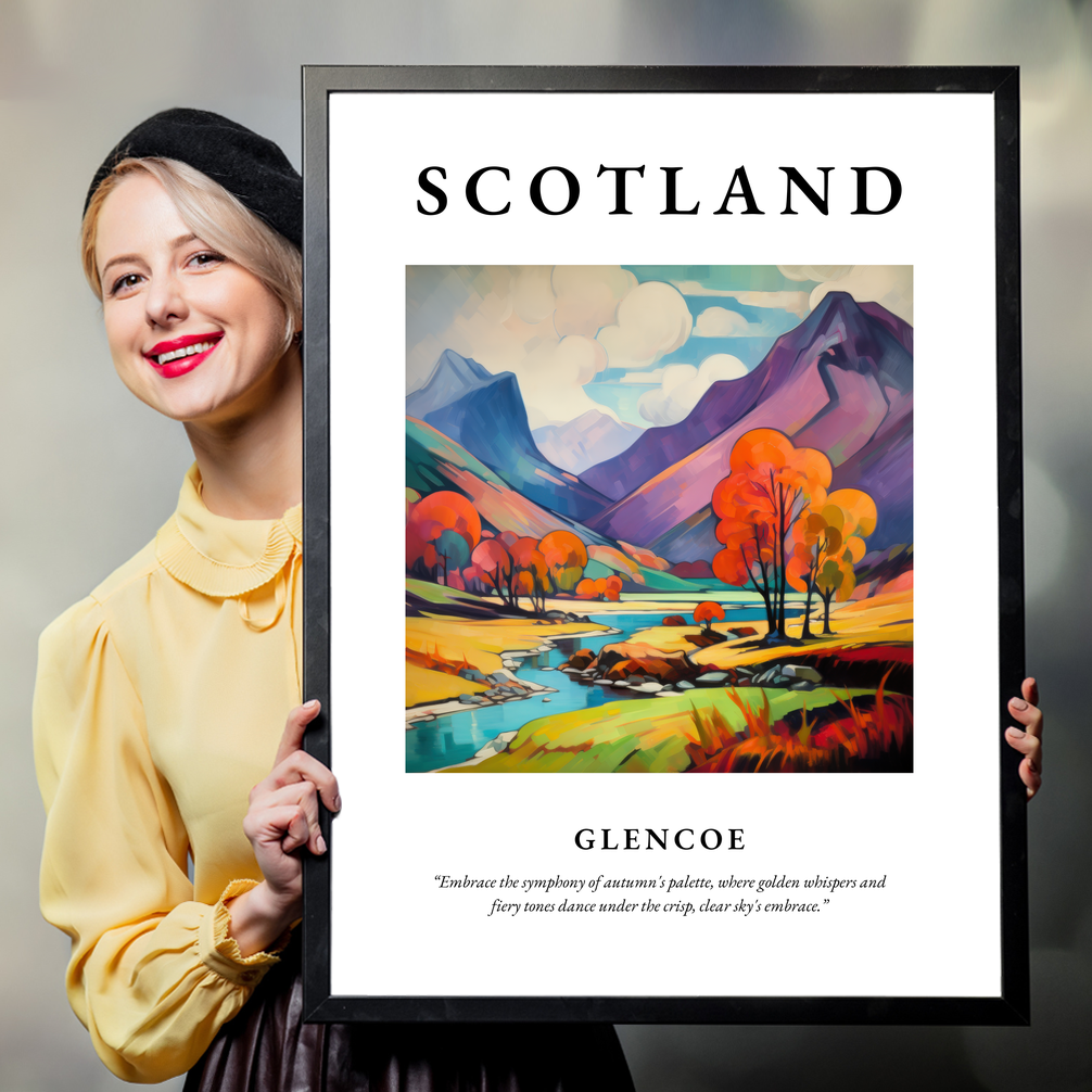 Person holding a poster of Glencoe