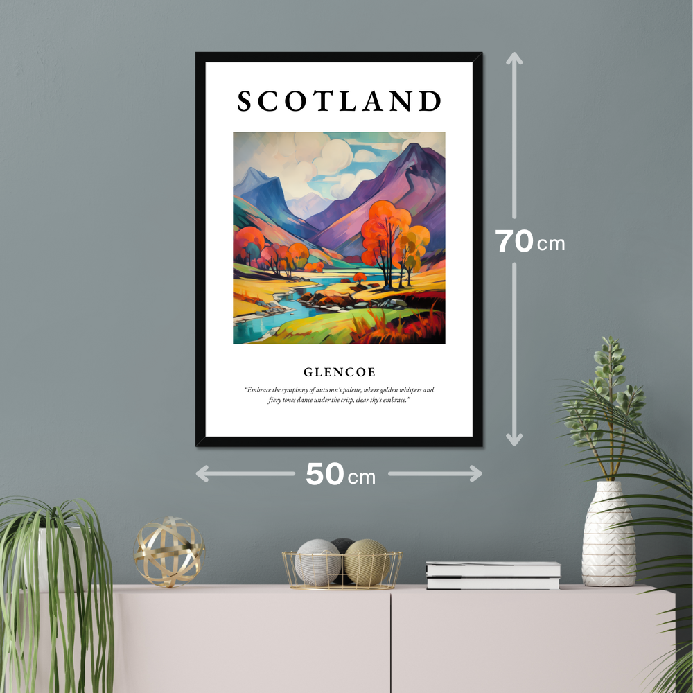 Poster of Glencoe hanging on a wall