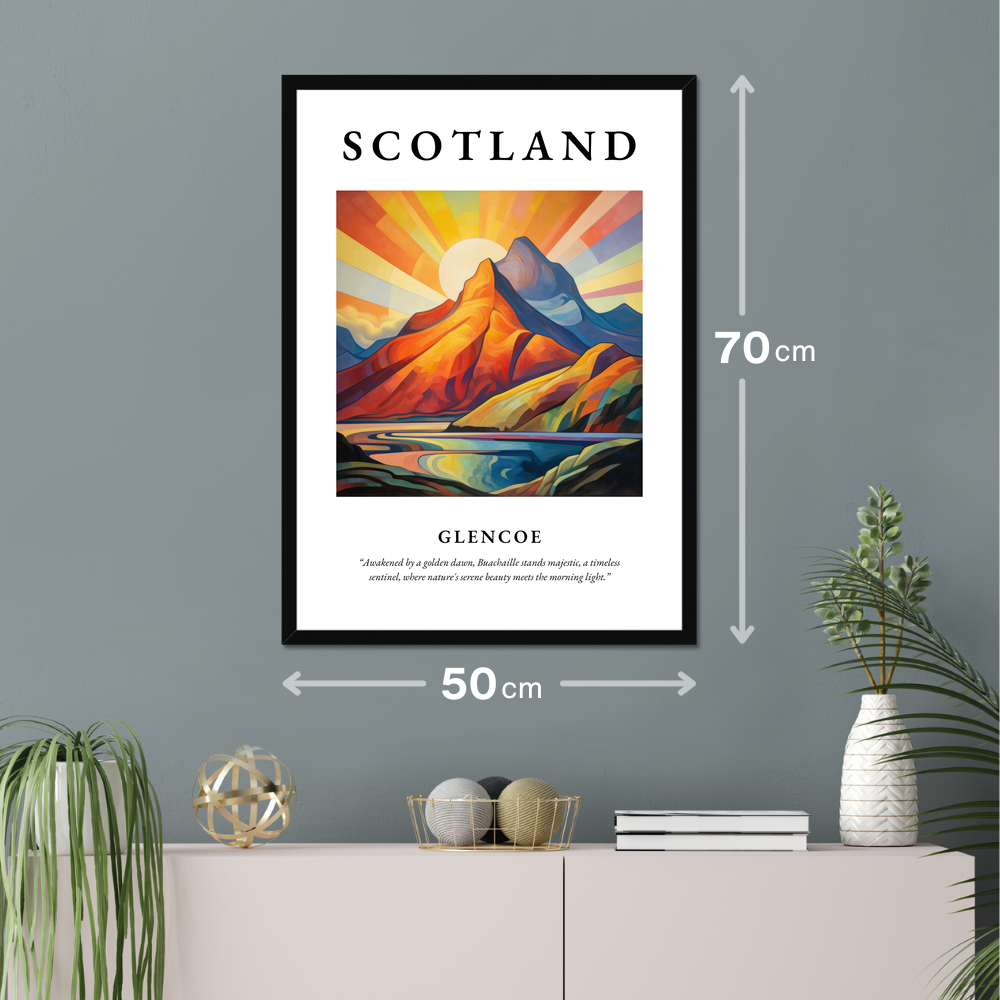 Poster of Glencoe hanging on a wall