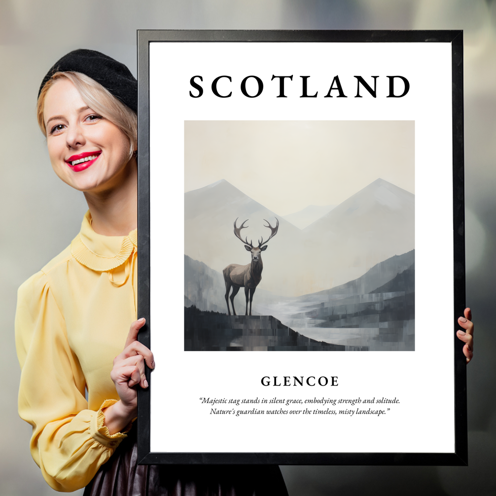 Person holding a poster of Glencoe