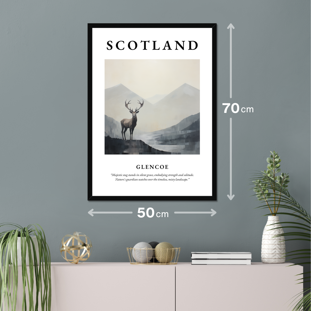 Poster of Glencoe hanging on a wall