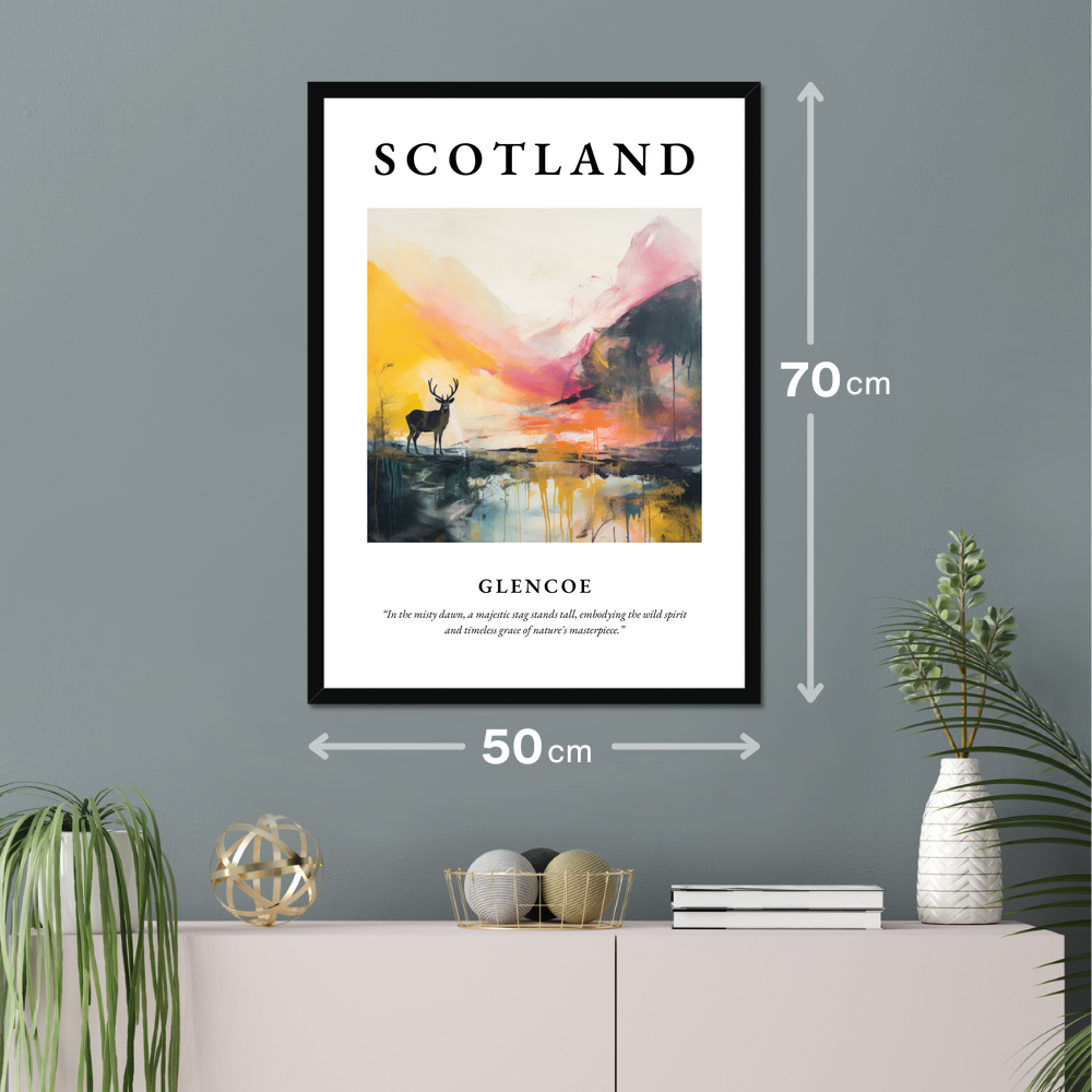 Poster of Glencoe hanging on a wall