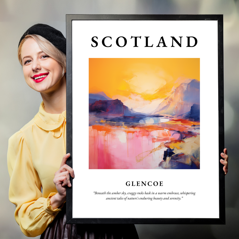 Person holding a poster of Glencoe