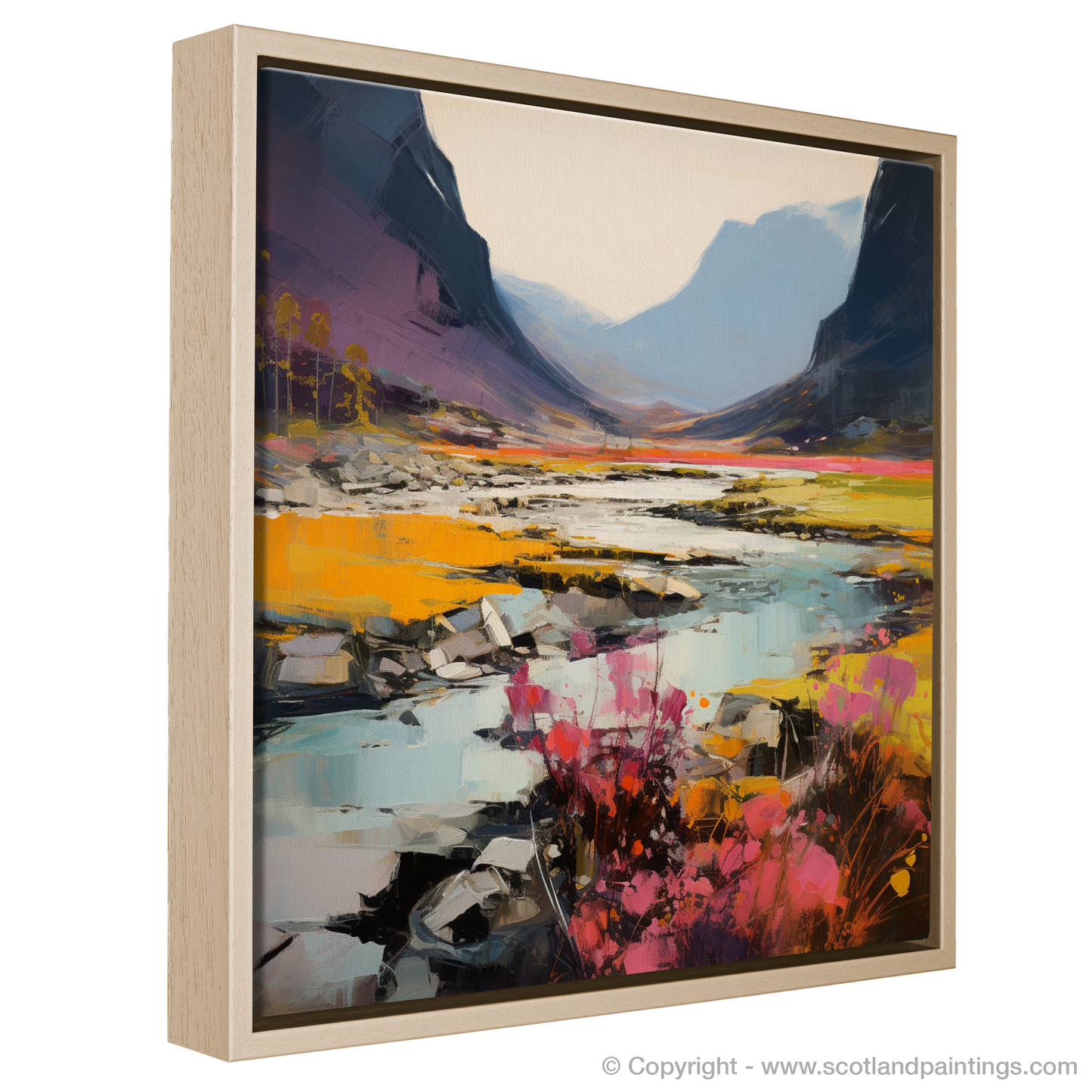 Heather Blooms by River Coe: An Abstract Ode to Glencoe's Majesty