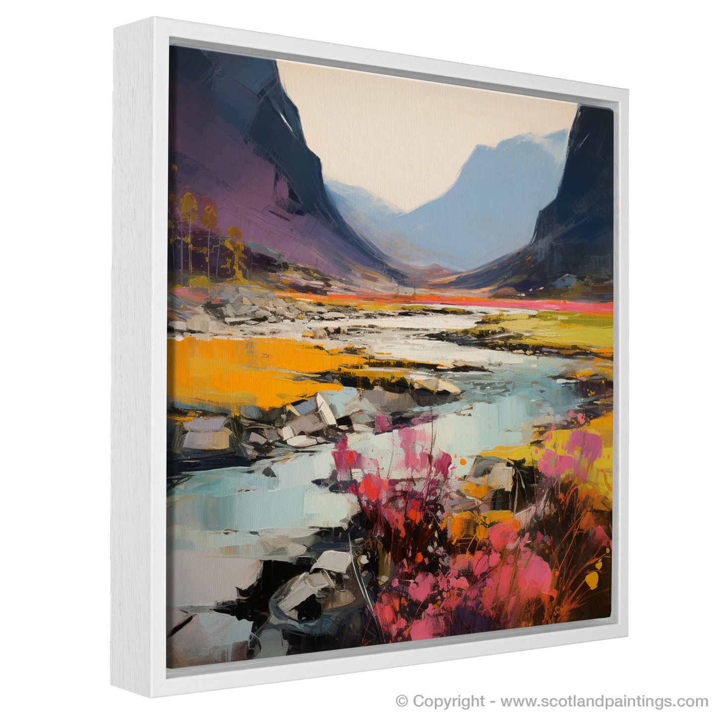 Heather Blooms by River Coe: An Abstract Ode to Glencoe's Majesty