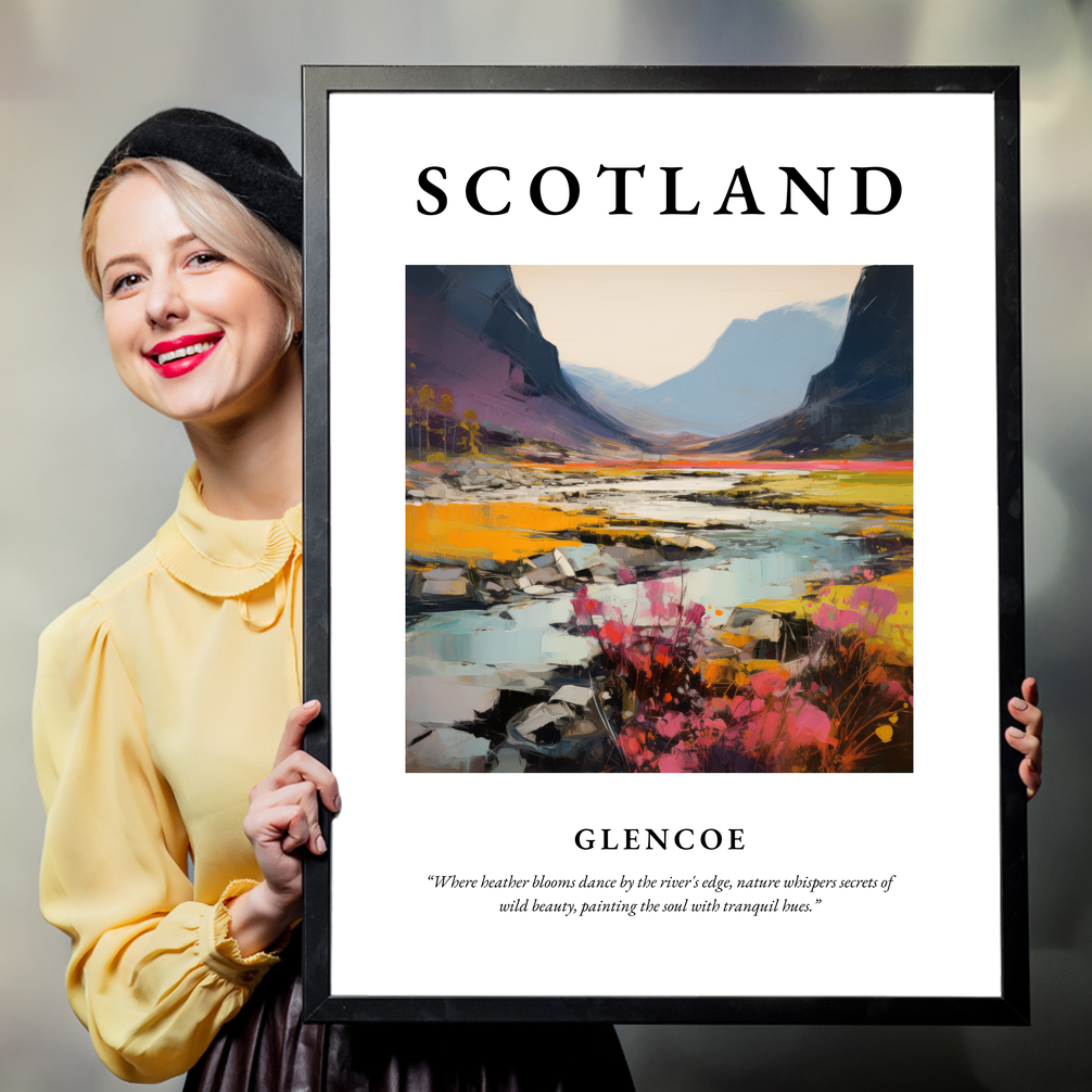 Person holding a poster of Glencoe