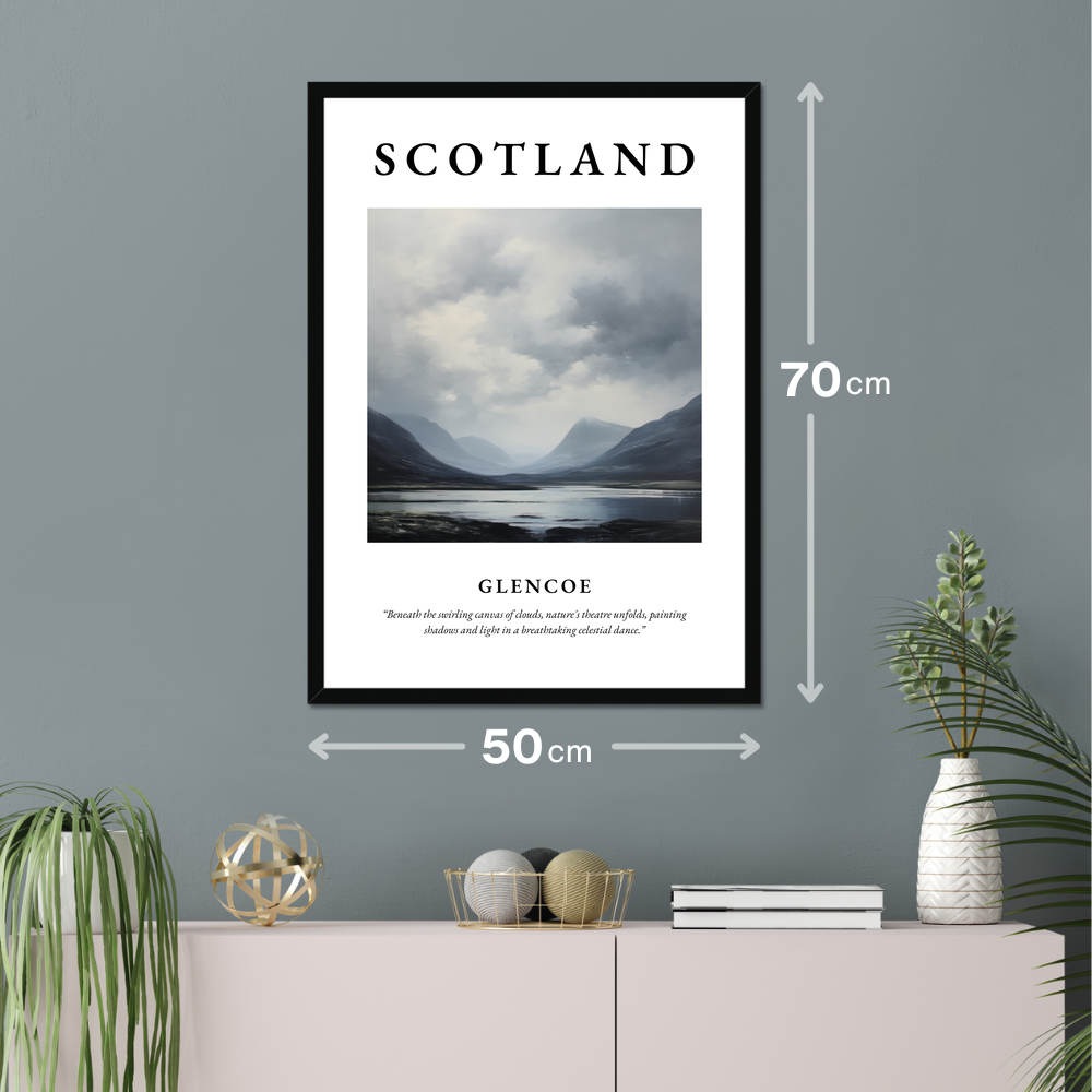 Poster of Glencoe hanging on a wall