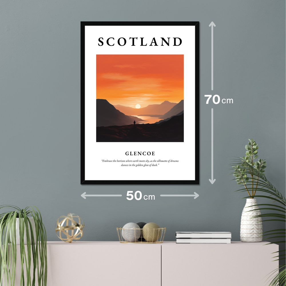 Poster of Glencoe hanging on a wall