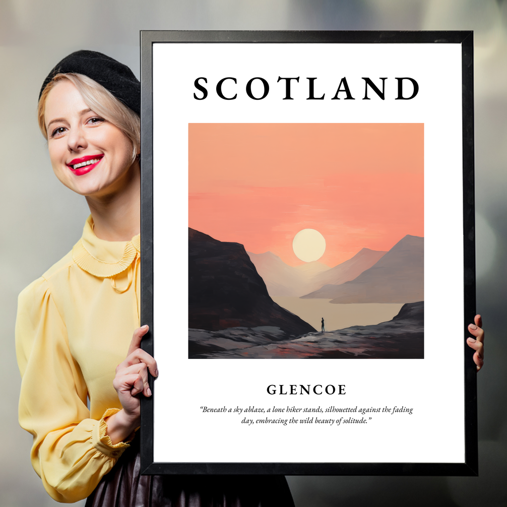 Person holding a poster of Glencoe