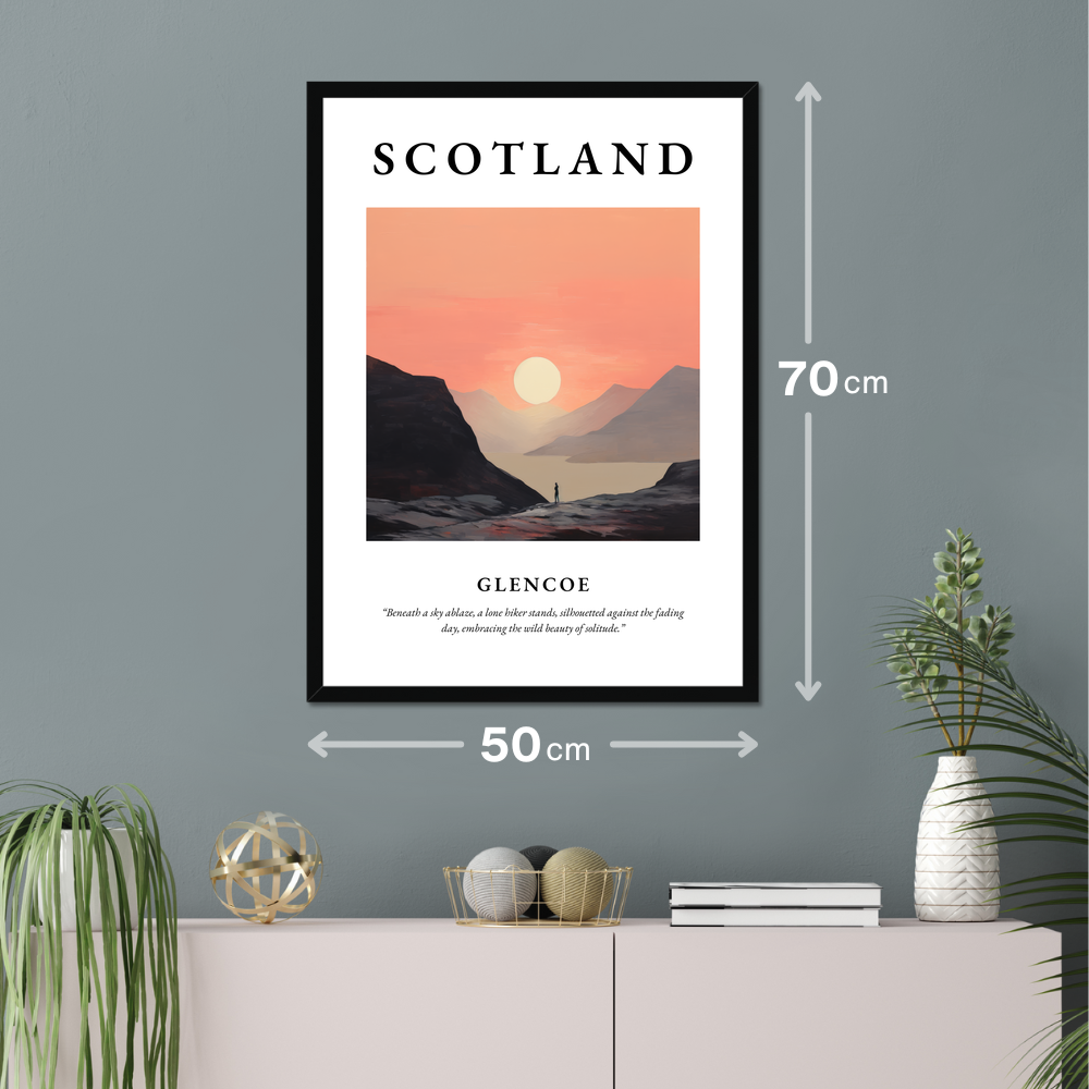 Poster of Glencoe hanging on a wall