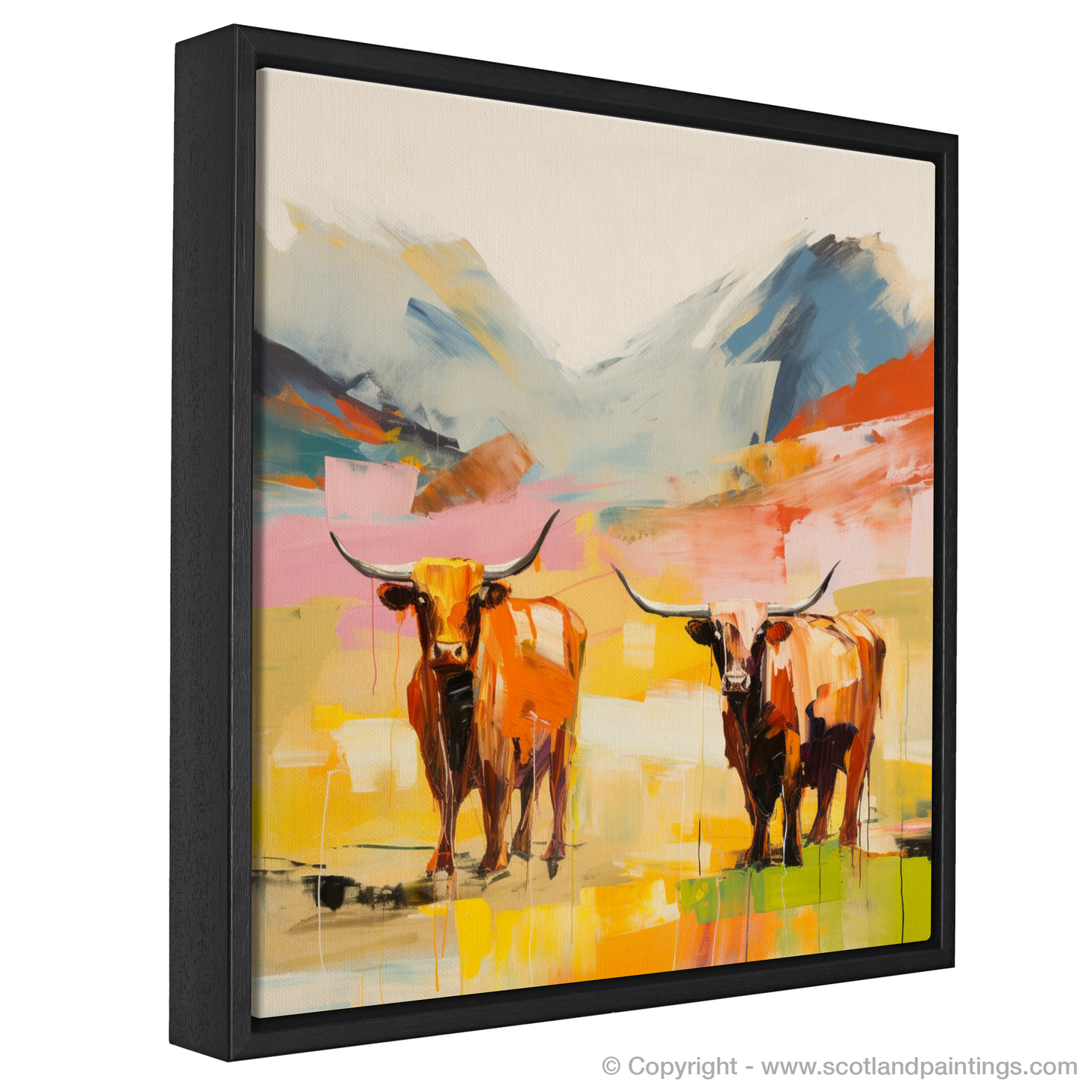 Highland Cows in Glencoe: An Abstract Rhapsody