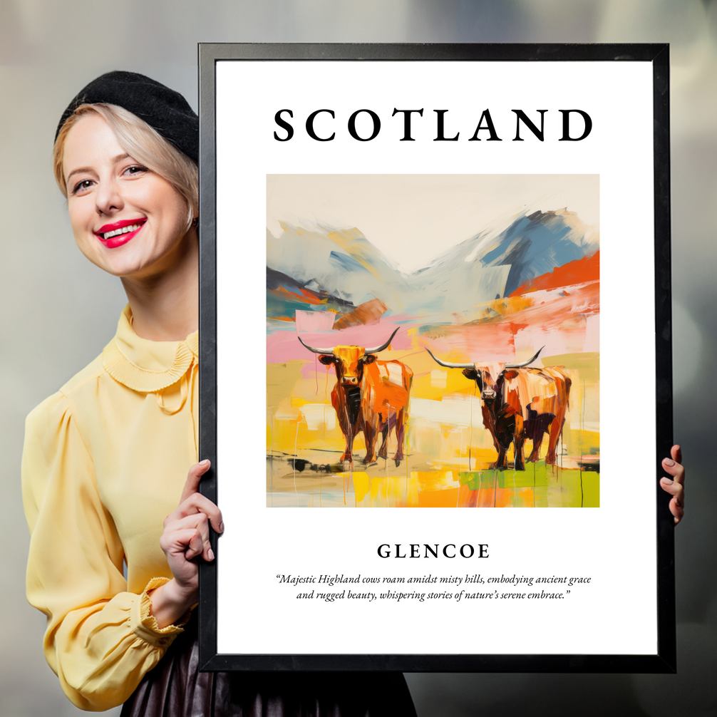 Person holding a poster of Glencoe