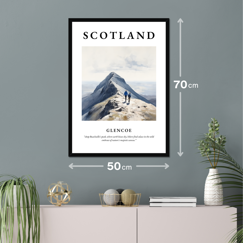 Poster of Glencoe hanging on a wall