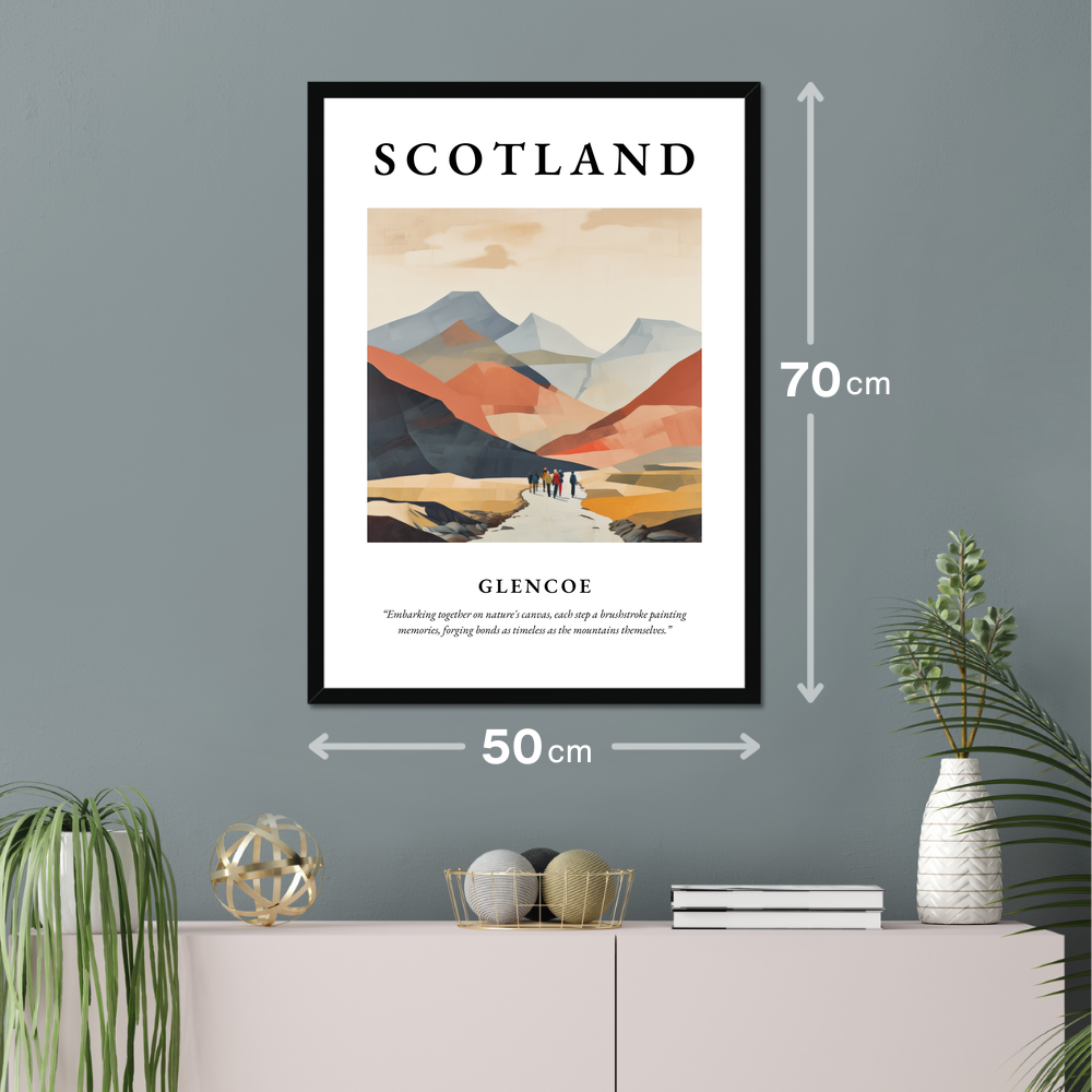 Poster of Glencoe hanging on a wall