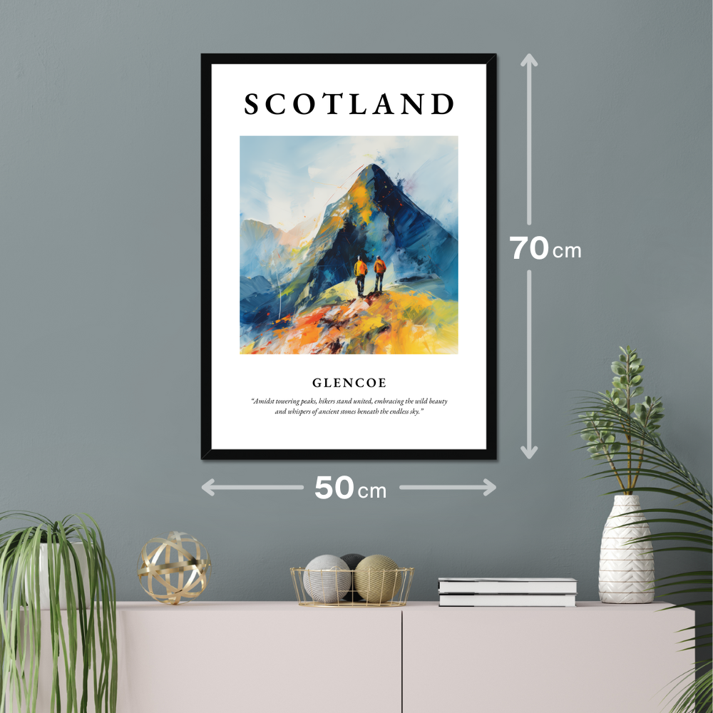 Poster of Glencoe hanging on a wall