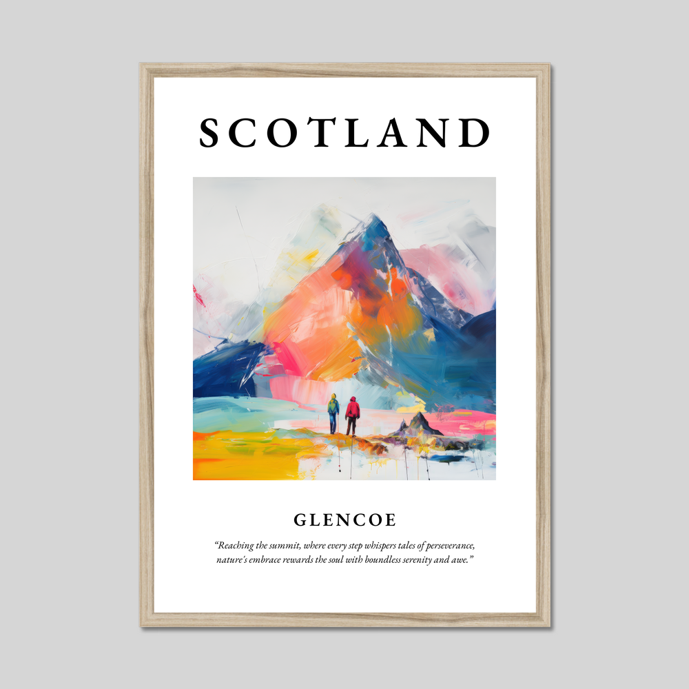 Poster in a natural frame with the word Scotland