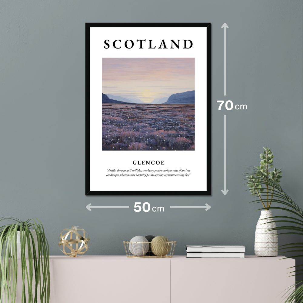 Poster of Glencoe hanging on a wall