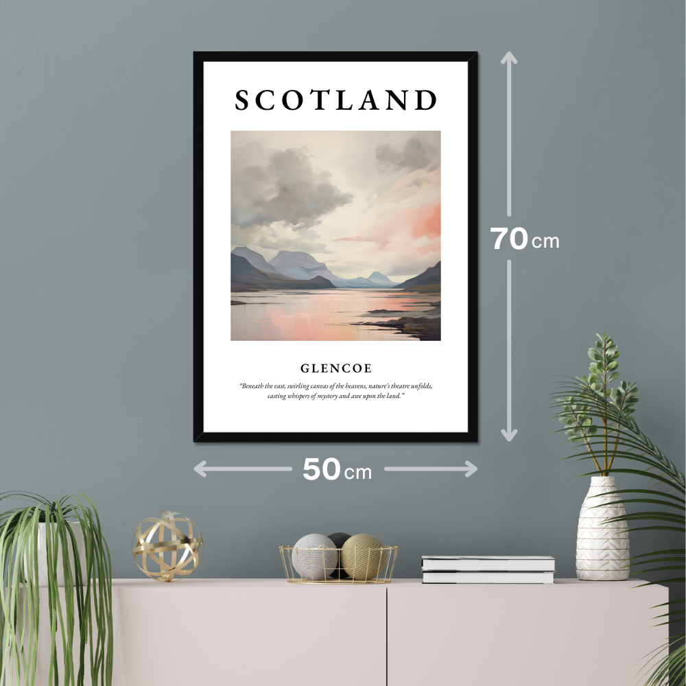 Poster of Glencoe hanging on a wall