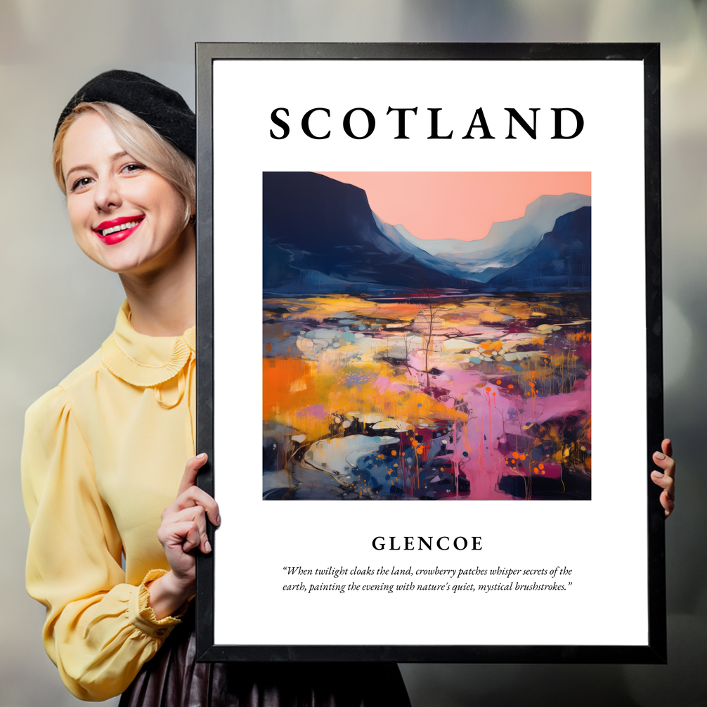 Person holding a poster of Glencoe