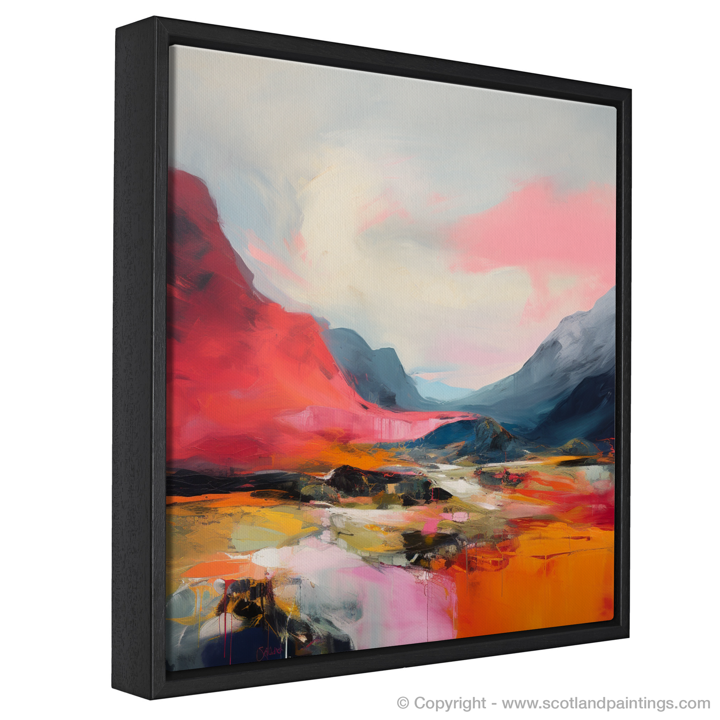 Crimson Clouds over Glencoe Valley: An Abstract Escape