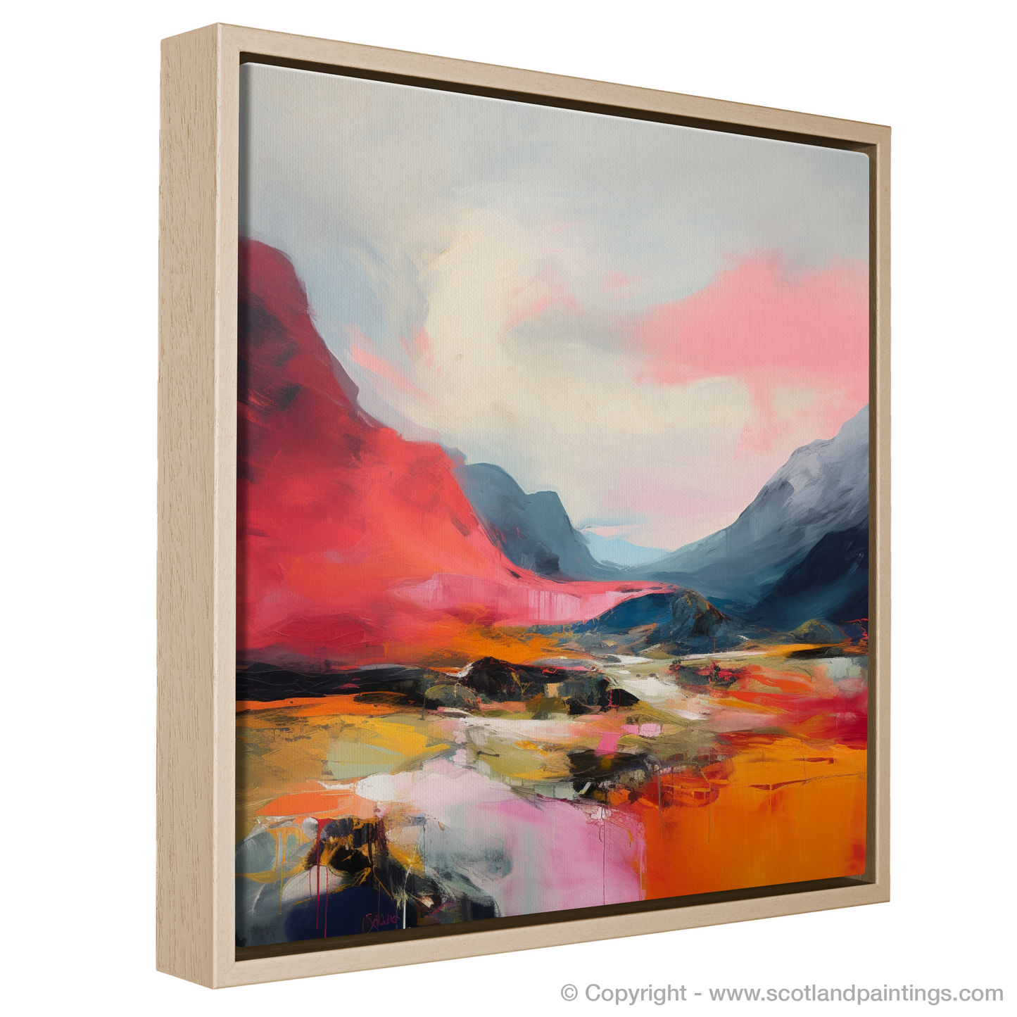 Crimson Clouds over Glencoe Valley: An Abstract Escape